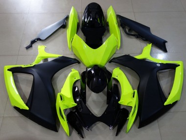 06-07 Jaune Brillant & Noir Suzuki GSXR 600-750 Carénage Moto