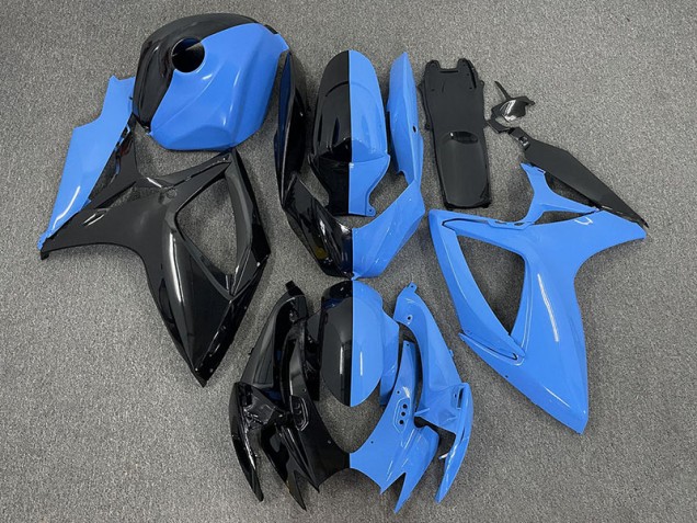 06-07 Moitié Bleu & Noir Suzuki GSXR 600-750 Carénage Moto 06-07 Moitié Bleu & Noir Suzuki GSXR 600-750 Carénage Moto
