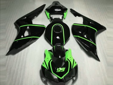 06-07 Nero Lucido Alta Visibilità Verde Honda CBR1000RR Carénage Moto