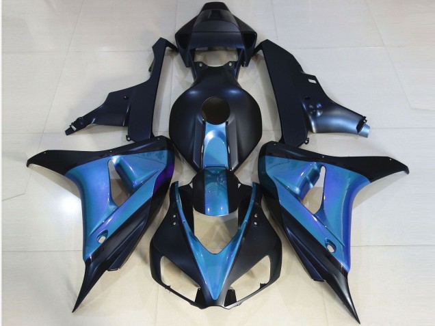 06-07 Noir Mat & Bleu Clair Honda CBR1000RR Carénage Moto 06-07 Noir Mat & Bleu Clair Honda CBR1000RR Carénage Moto