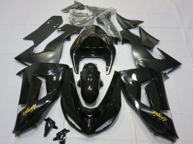 06-07 Or Noir Brillant Kawasaki ZX10R Carénage Moto
