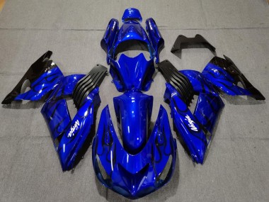 06-11 Bleu Brillant Kawasaki ZX14R Carénage Moto