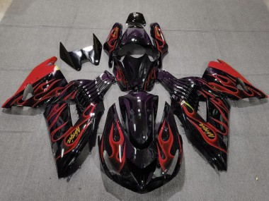 06-11 Rosso Fiamma Kawasaki ZX14R Carénage Moto
