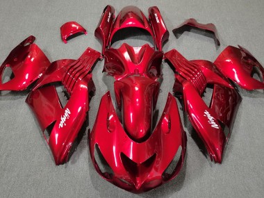 06-11 Rouge Brillant Kawasaki ZX14R Carénage Moto