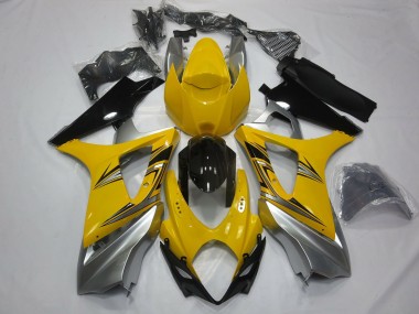 07-08 Argent Jaune Suzuki GSXR 1000 Carénage Moto