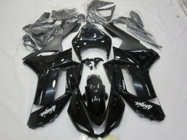 07-08 Autocollant Blanc Noir Brillant Kawasaki ZX6R Carénage Moto