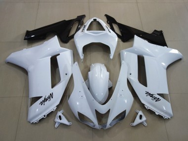 07-08 Blanc Brillant Kawasaki ZX6R Carénage Moto