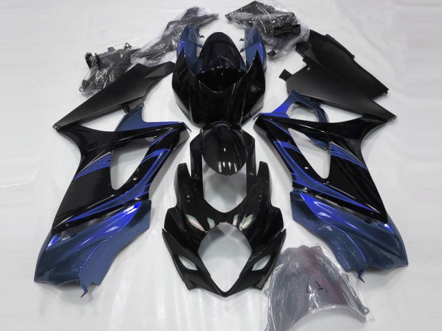 07-08 Bleu & Noir Brillant Suzuki GSXR 1000 Carénage Moto 07-08 Bleu & Noir Brillant Suzuki GSXR 1000 Carénage Moto