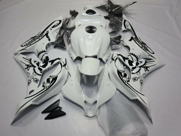 07-08 Conception Spéciale Blanc Brillant Honda CBR600RR Carénage Moto 07-08 Conception Spéciale Blanc Brillant Honda CBR600RR Carénage Moto