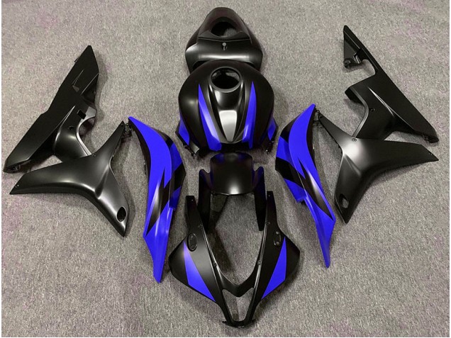 07-08 Design Noir Mat & Bleu Honda CBR600RR Carénage Moto 07-08 Design Noir Mat & Bleu Honda CBR600RR Carénage Moto