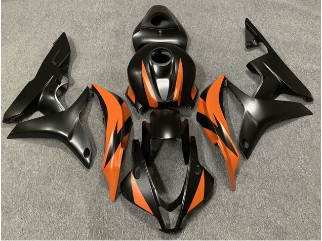 07-08 Design Noir Mat & Orange Honda CBR600RR Carénage Moto