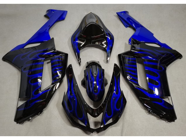 07-08 Flamme Bleue Kawasaki ZX6R Carénage Moto