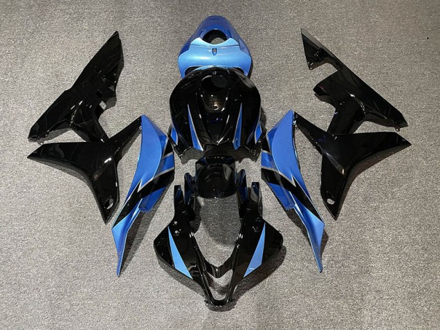 07-08 Noir Brillant & Bleu Clair Honda CBR600RR Carénage Moto 07-08 Noir Brillant & Bleu Clair Honda CBR600RR Carénage Moto
