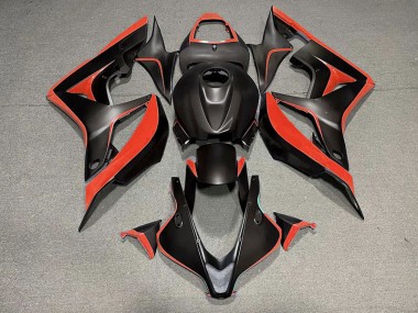 07-08 Noir Mat & Rouge Honda CBR600RR Carénage Moto