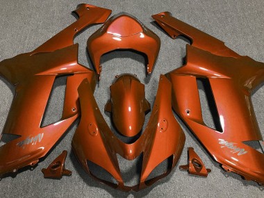07-08 Orange Tigre Kawasaki ZX6R Carénage Moto