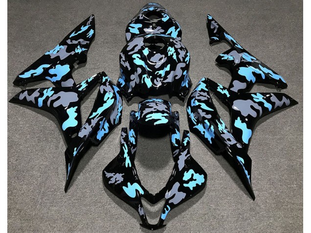 07-08 Personnalisé Camo Bleu Honda CBR600RR Carénage Moto 07-08 Personnalisé Camo Bleu Honda CBR600RR Carénage Moto
