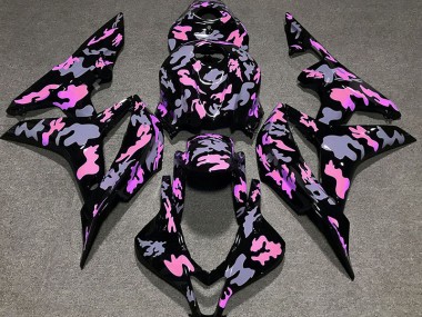 07-08 Rose & Gris Camouflage Honda CBR600RR Carénage Moto