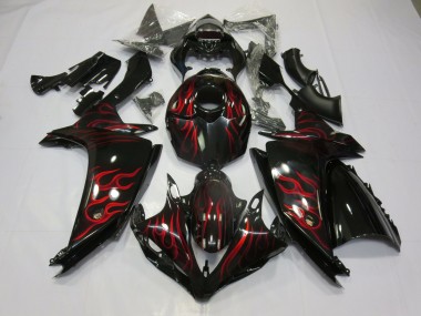 07-08 Rosso Fiamma Yamaha R1 Carénage Moto
