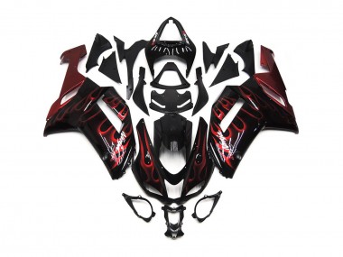 07-08 Rosso Lucido Fiamma Kawasaki ZX6R Carénage Moto