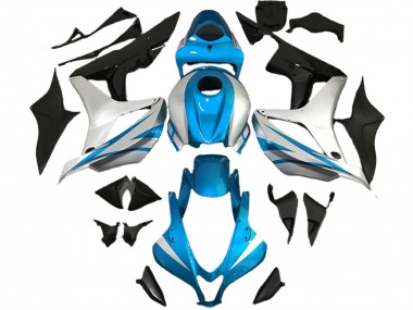 07-08 Style Bleu Clair & Argent OEM Honda CBR600RR Carénage Moto
