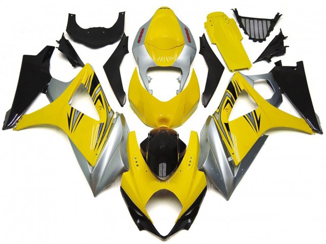 07-08 Style Jaune & Argent OEM Suzuki GSXR 1000 Carénage Moto 07-08 Style Jaune & Argent OEM Suzuki GSXR 1000 Carénage Moto