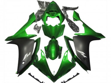 07-08 Vert Brillant & Noir Yamaha R1 Carénage Moto
