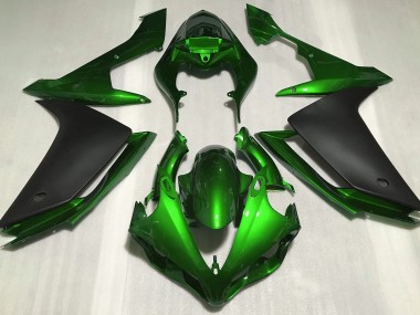 07-08 Vert Brillant & Noir Yamaha R1 Carénage Moto