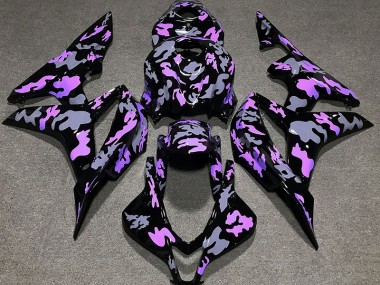 07-08 Violet & Gris Camouflage Honda CBR600RR Carénage Moto