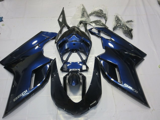07-14 Bleu Profond Ducati 848 1098 1198 Carénage Moto 07-14 Bleu Profond Ducati 848 1098 1198 Carénage Moto