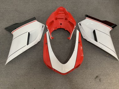 07-14 Rouge Blanc Ducati 848 1098 1198 Carénage Moto