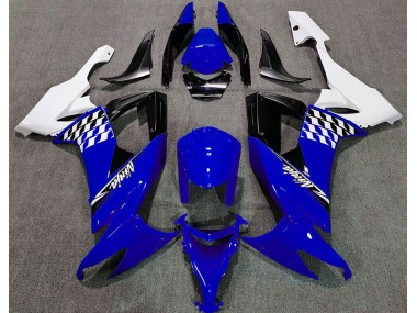 08-10 Bleu Brillant & Blanc Kawasaki ZX10R Carénage Moto