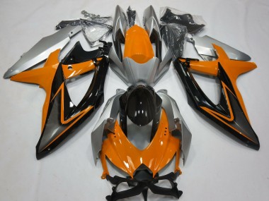 08-10 Orange & Argent Suzuki GSXR 600-750 Carénage Moto