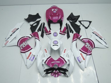 08-10 Rose Lucky Strike Suzuki GSXR 600-750 Carénage Moto