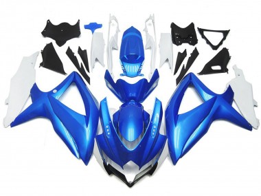 08-10 Style Personnalisé Bleu Clair & Blanc Suzuki GSXR 600-750 Carénage Moto