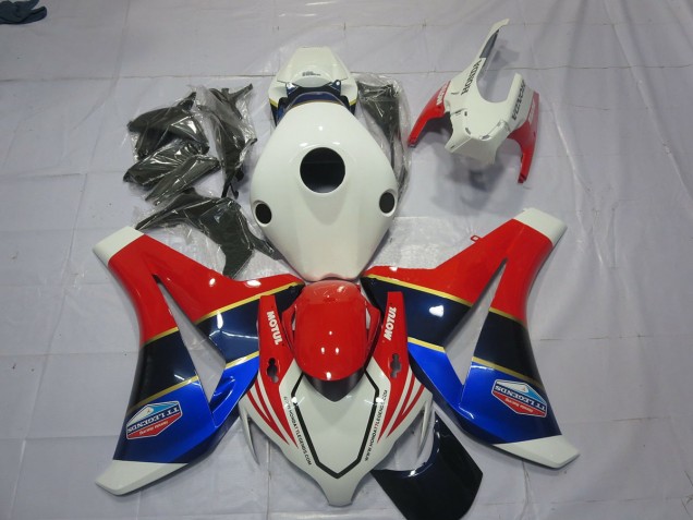 08-11 Blanc Bleu & Rouge Honda CBR1000RR Carénage Moto 08-11 Blanc Bleu & Rouge Honda CBR1000RR Carénage Moto