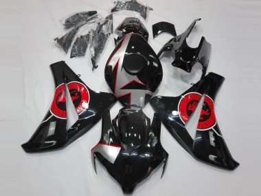 08-11 Noir Brillant & Rouge Honda CBR1000RR Carénage Moto