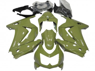 08-12 Olive Brillant Kawasaki Ninja 250 Carénage Moto