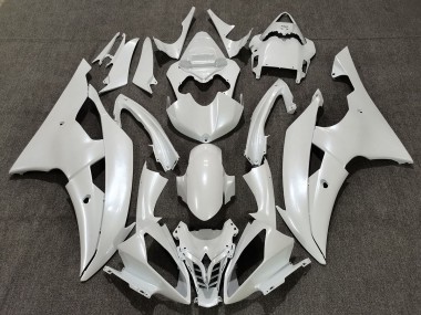 08-16 Blanc Brillant Yamaha R6 Carénage Moto