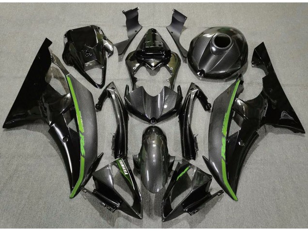 08-16 Fibre De Carbone & Vert Yamaha R6 Carénage Moto 08-16 Fibre De Carbone & Vert Yamaha R6 Carénage Moto