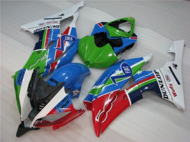 08-16 Vert Fiat Yamaha R6 Carénage Moto