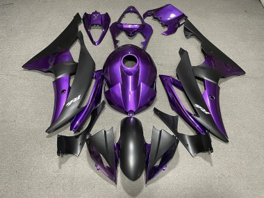 08-16 Violet & Noir Mat & Logos Yamaha R6 Carénage Moto