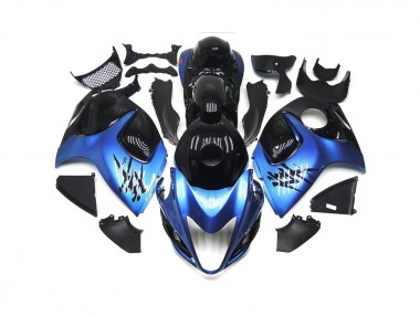 08-20 Bleu Profond Avec Black Custom Suzuki GSXR 1300 Carénage Moto