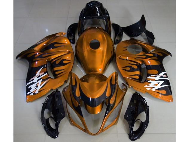 08-20 Orange Brillant & Noir Suzuki GSXR 1300 Carénage Moto 08-20 Orange Brillant & Noir Suzuki GSXR 1300 Carénage Moto