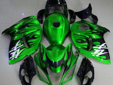 08-20 Vert Brillant & Noir Suzuki GSXR 1300 Carénage Moto