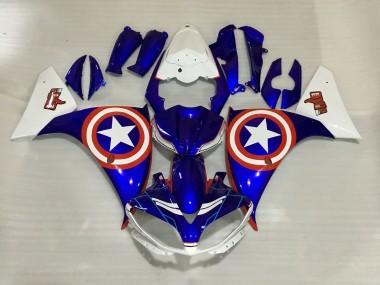 09-11 Capitaine Amérique Yamaha R1 Carénage Moto