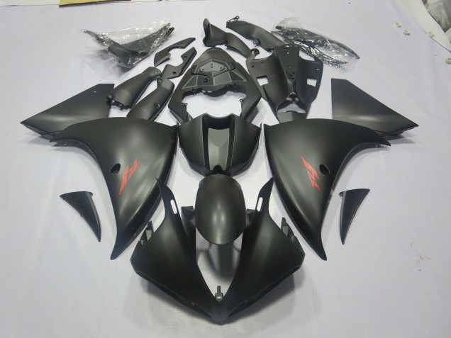 09-11 Noir Mat Rouge Yamaha R1 Carénage Moto 09-11 Noir Mat Rouge Yamaha R1 Carénage Moto