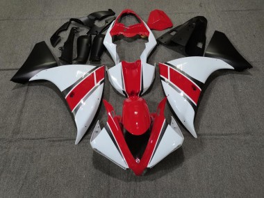 09-11 Rouge Blanc Yamaha R1 Carénage Moto