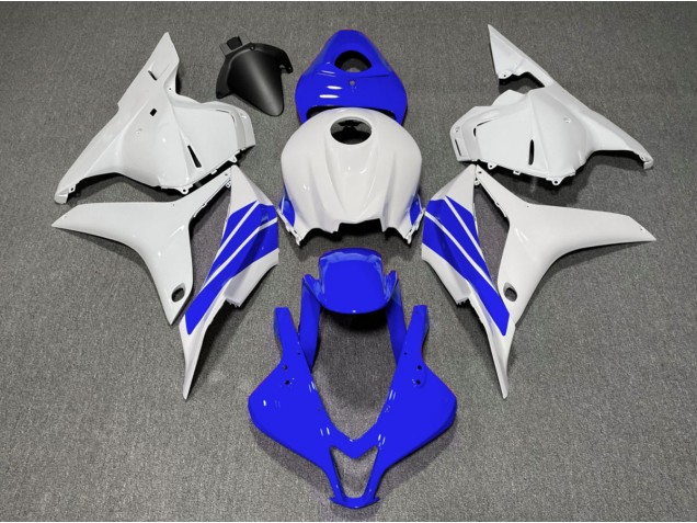 09-12 Bande Latérale Bleu Foncé & Blanche Honda CBR600RR Carénage Moto