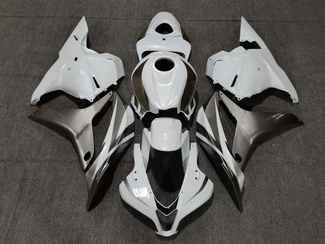09-12 Blanc Brillant & Argent Honda CBR600RR Carénage Moto 09-12 Blanc Brillant & Argent Honda CBR600RR Carénage Moto