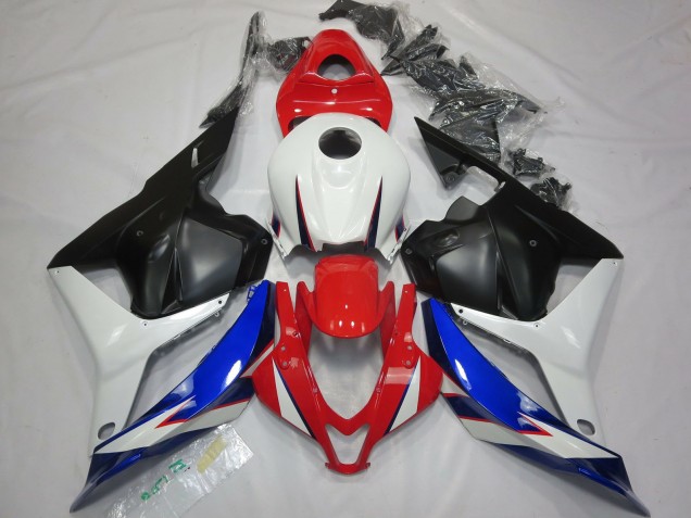 09-12 OEM Style Noir Blanc Rouge & Bleu Honda CBR600RR Carénage Moto 09-12 OEM Style Noir Blanc Rouge & Bleu Honda CBR600RR Carénage Moto